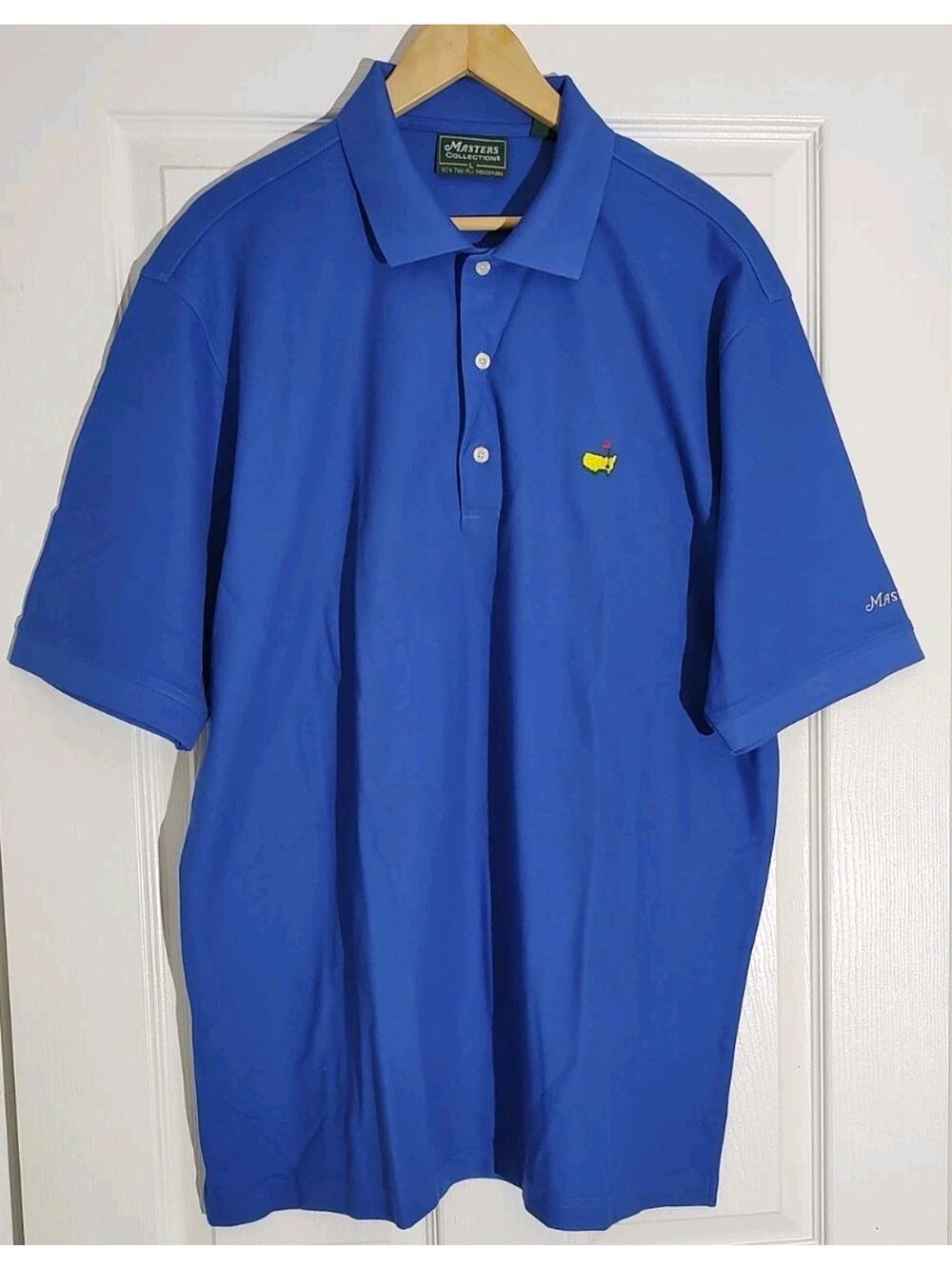 Men's Masters Collection Royal Blue Two Ply Mercerized Polo Shirt - Large